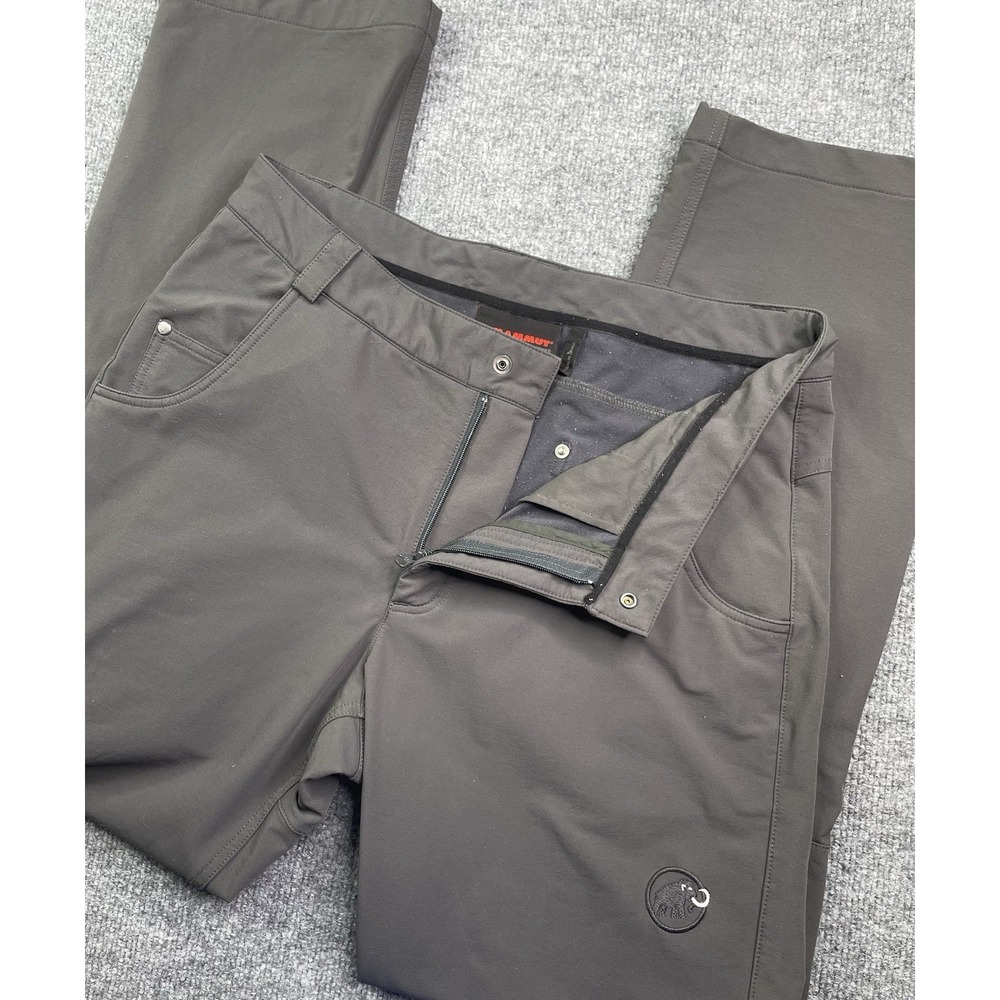 Mammut Hiking Pants Mens 34x32 Black SOFtech Softshell Trekking 1020-08010